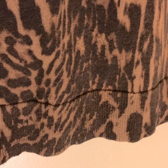 New York & Company Animal Print Cardigan, Brown, L - Picture 3 of 5